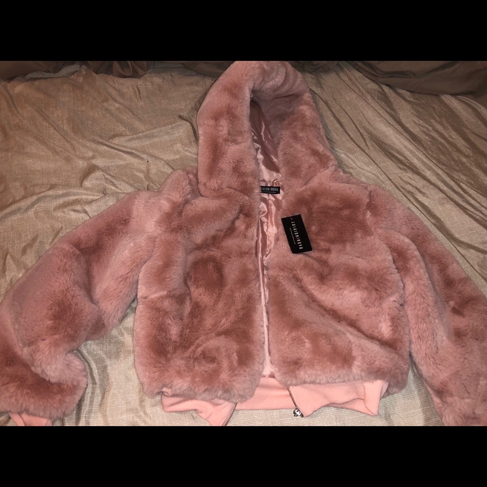 Fashion Nova Faux fur hoodie